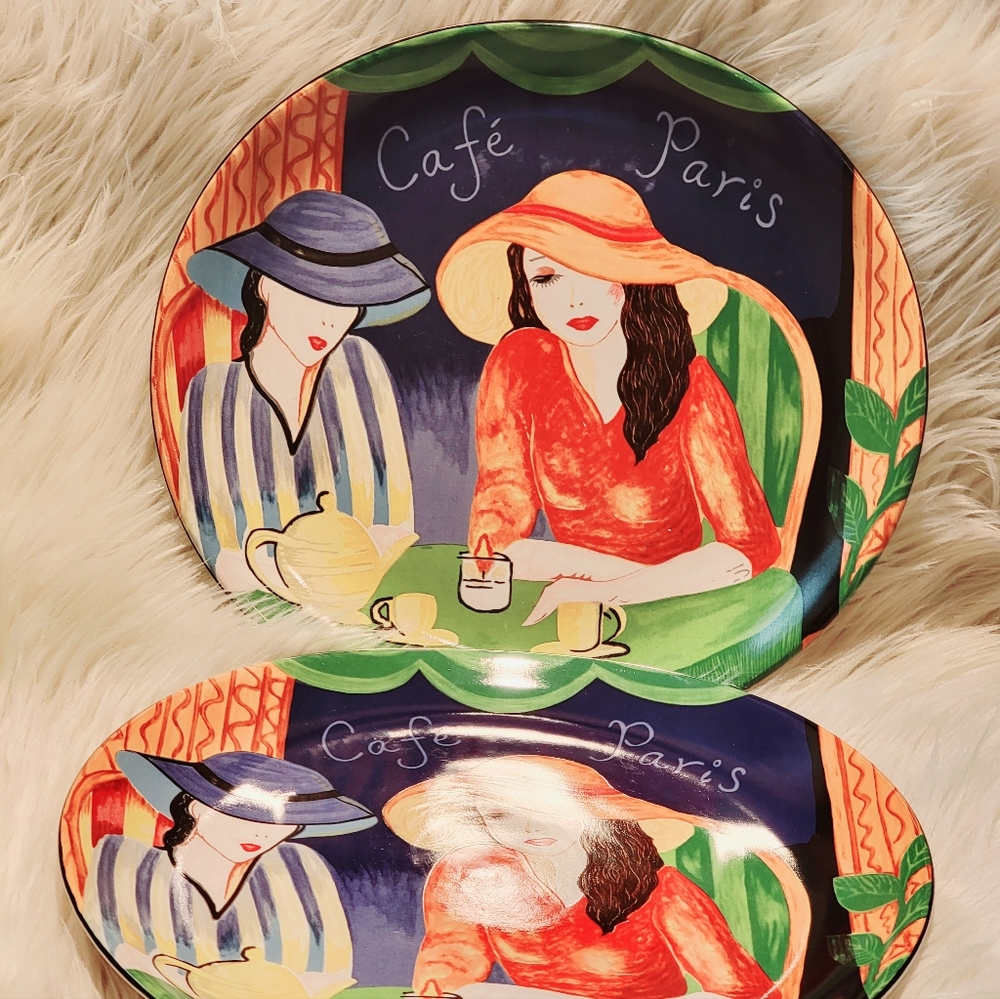 Serving / Dinner Cafe Paris Plate by Sango 4914  Retired Pattern